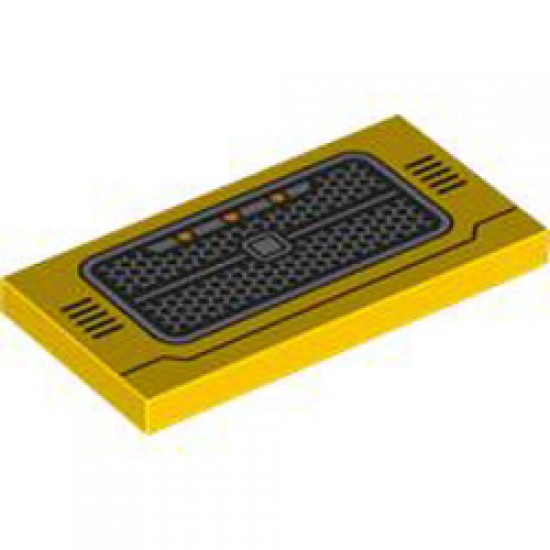 Flat Tile 2x4 Number 310 Bright Yellow