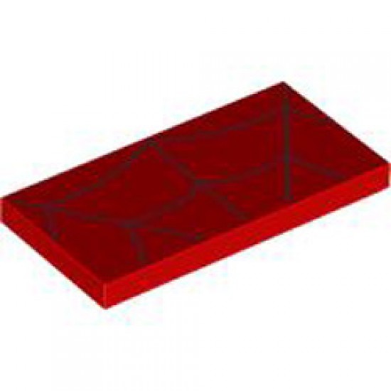 Flat Tile 2x4 Number 325 Bright Red