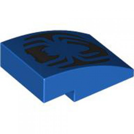 Brick with Half Bow 2x3 with Cut Number 19 Bright Blue