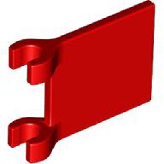 Flag with 2 Holders Bright Red