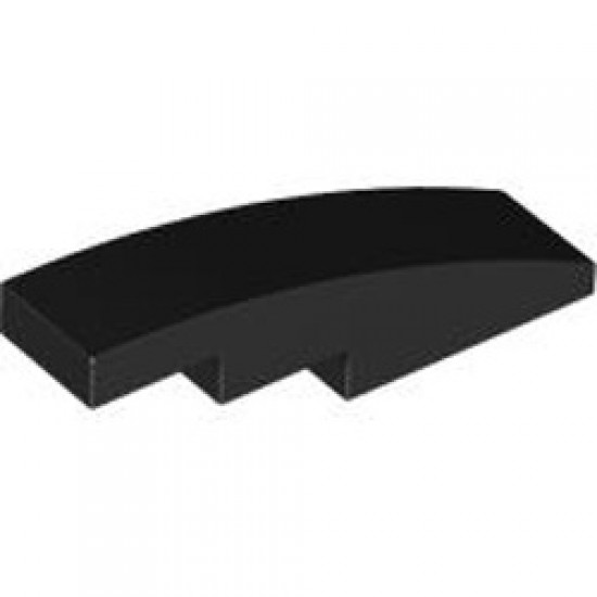 Brick with Bow Curve Slope 1x4 Black