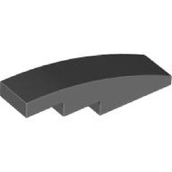 Brick with Bow Curve Slope 1x4 Dark Stone Grey