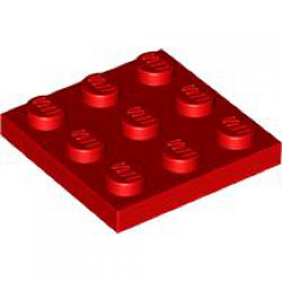 Plate 3x3 Bright Red