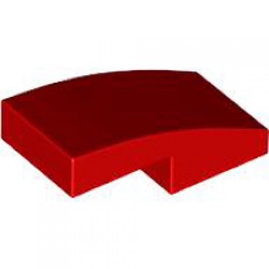 Plate with Bow 1x2x2/3 Bright Red