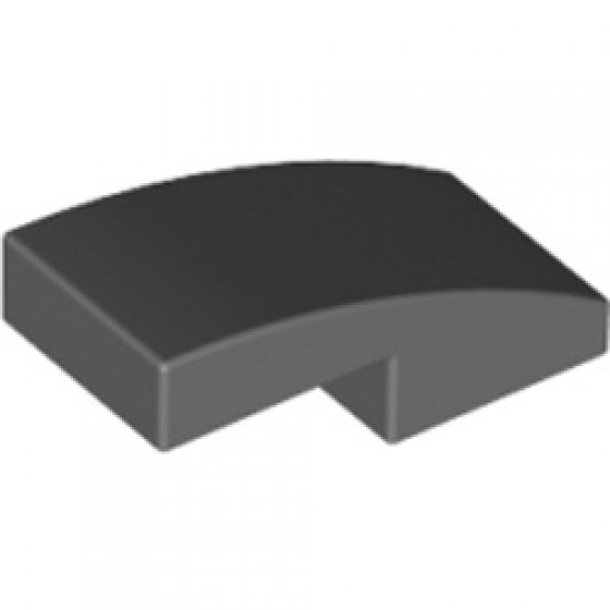 Plate with Bow 1x2x2/3 Dark Stone Grey