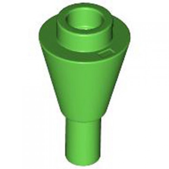 Cone 1x1 Inverted with Shaft Bright Green