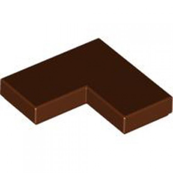 Flat Tile Corner 1x2x2 Reddish Brown