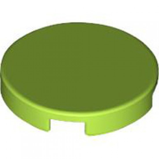 Flat Tile 2x2 Round Bright Yellowish Green