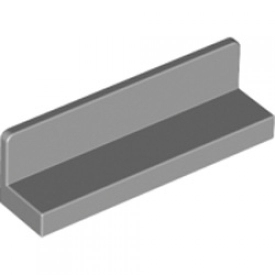 Wall Element 1x4x1 with Round Corners Medium Stone Grey