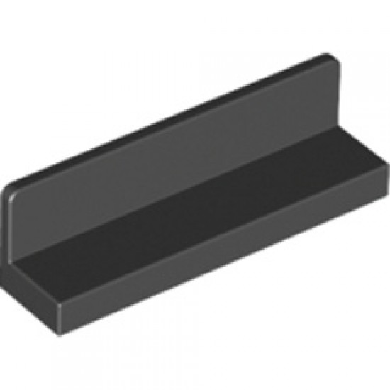 Wall Element 1x4x1 with Round Corners Black