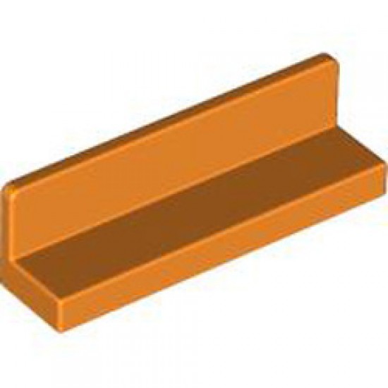 Wall Element 1x4x1 with Round Corners Bright Orange