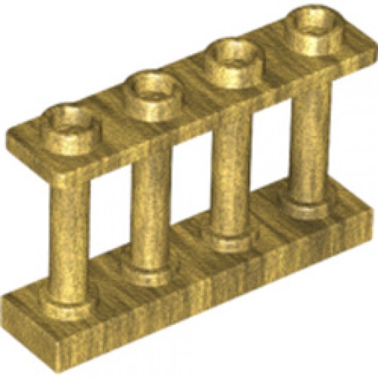 Fence 1x4x2 with 4 Knobs Warm Gold