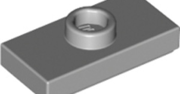 LEGO Part 6066097 - 15573 - Plate 1x2 with 1 Knob Medium Stone Grey ...