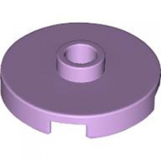 Plate Round with 1 Knob Lavender