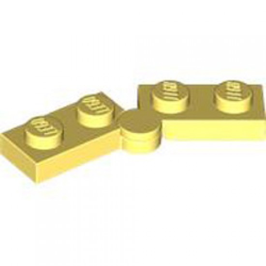 Hinge Plate 1x2 Cool Yellow