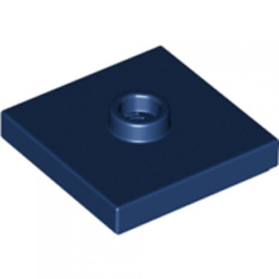 Plate 2x2 with 1 Knob Earth Blue