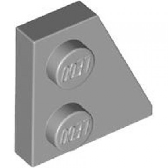 Right Plate 2x2 27 Degree Medium Stone Grey