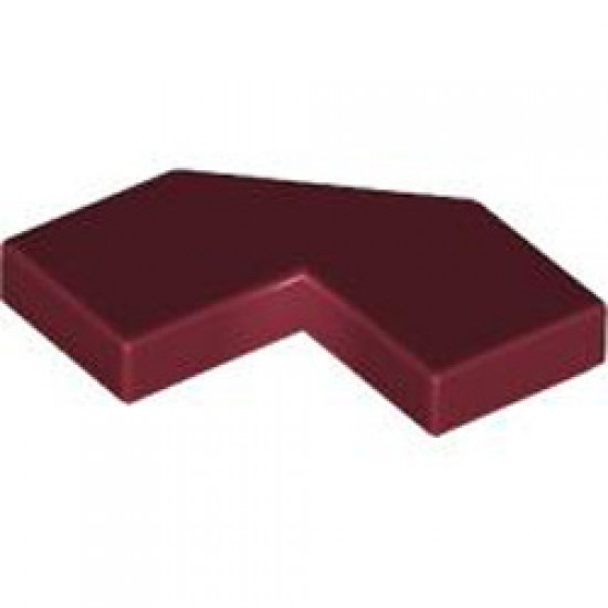 Tile 2x2 90 Degree with 45 Degree Cut Dark Red