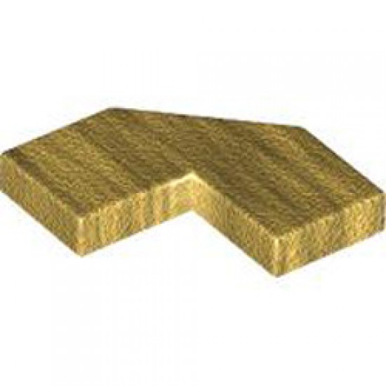 Tile 2x2 90 Degree with 45 Degree Cut Warm Gold