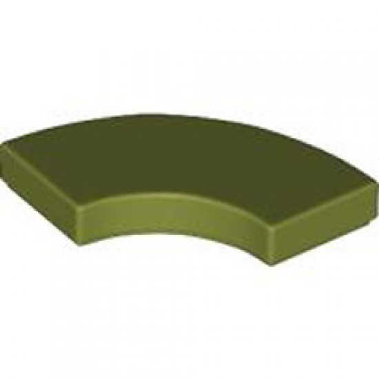 Tile 2x2 with Bow Olive Green