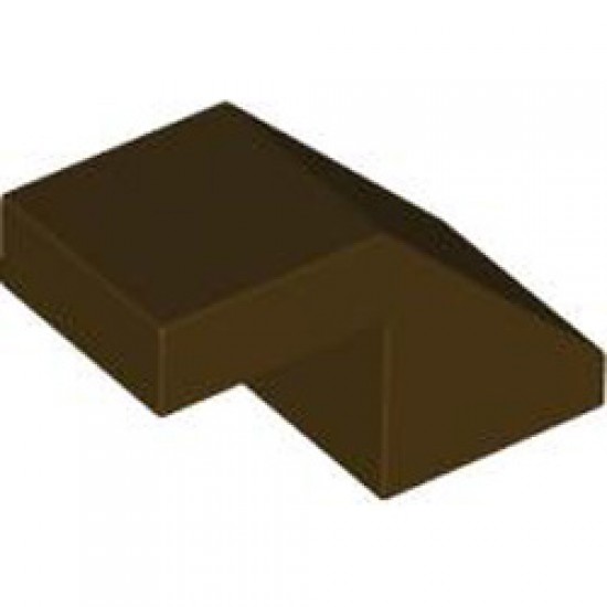 Roof Tile 1x2 Degree 45 without Knobs Dark Brown