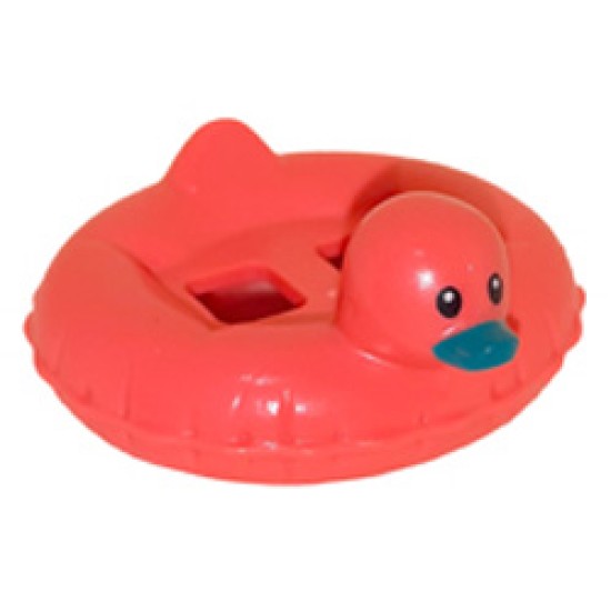 Minifigure Swim Ring / Floatie Duck Inflatable Vibrant Coral