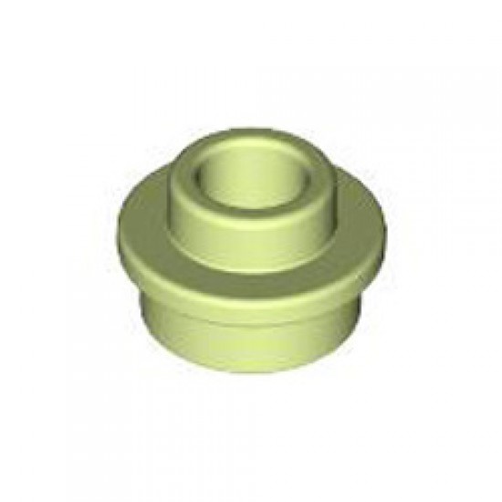 Plate Round 1x1 with Through Hole Spring Yellowish Green