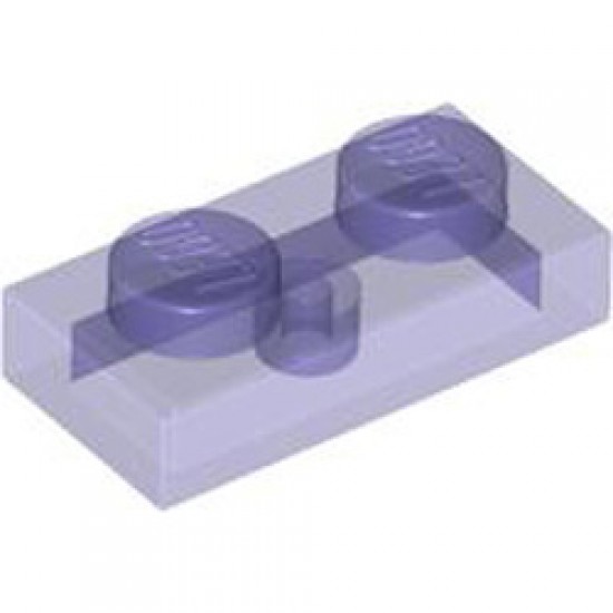 Plate 1x2 Transparent Bright Violet