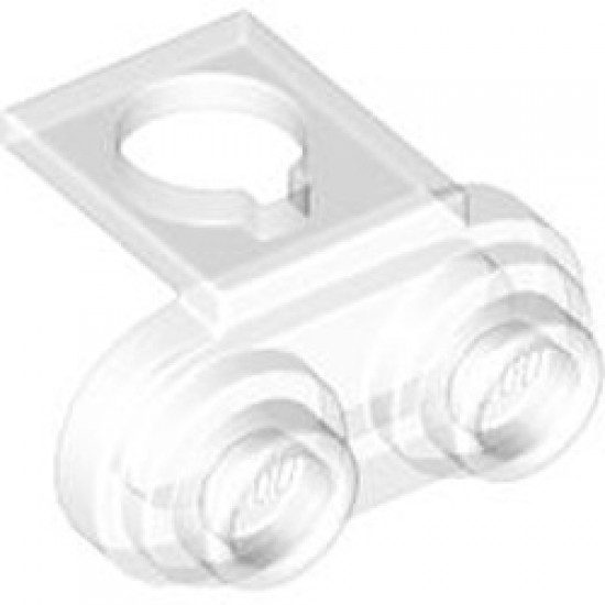 Back Plate with 2 Knobs for Textile Transparent White (Clear)