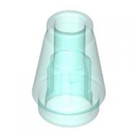 Nose Cone Small 1x1 Transparent Light Blue