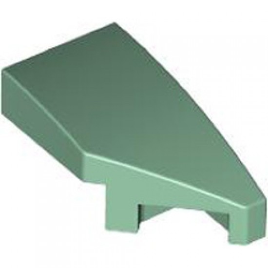 Right Plate 1x2 with Bow 45 Degree Cut Sand Green
