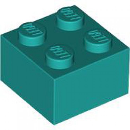 Brick 2x2 Bright Bluish Green