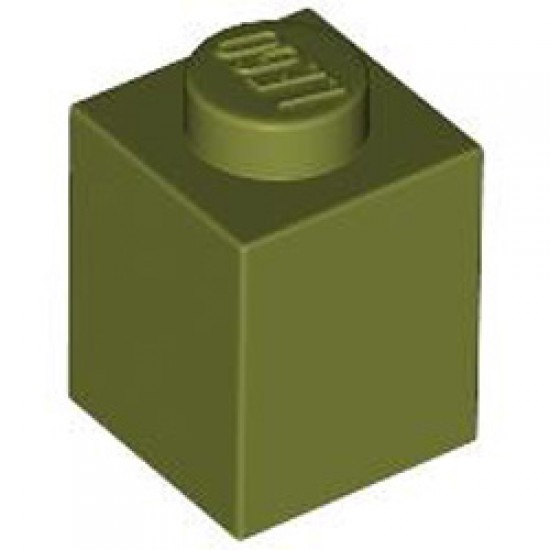 Brick 1x1 Olive Green