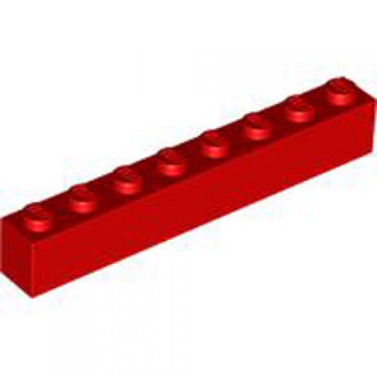 Brick 1x8 Bright Red