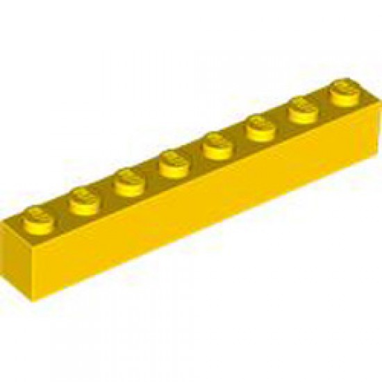 Brick 1x8 Bright Yellow