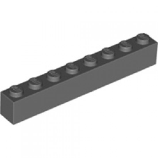 Brick 1x8 Dark Stone Grey