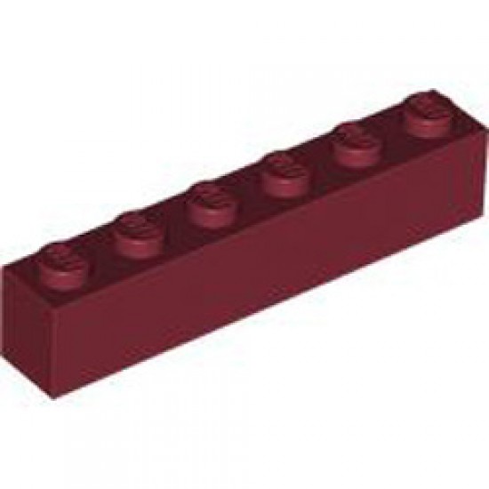 Brick 1x6 Dark Red