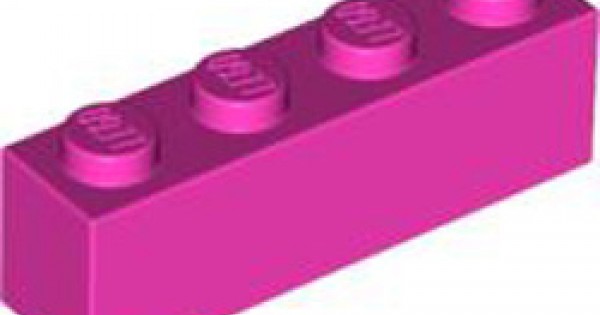 LEGO Bright Pink Brick 1 x 4 (3010)