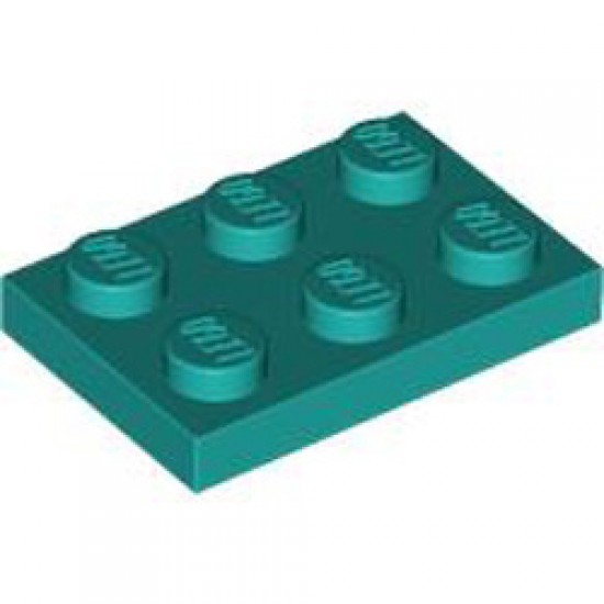 Plate 2x3 Bright Bluish Green