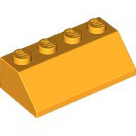 Roof Tile 2x4 / 45 Degree Flame Yellowish Orange