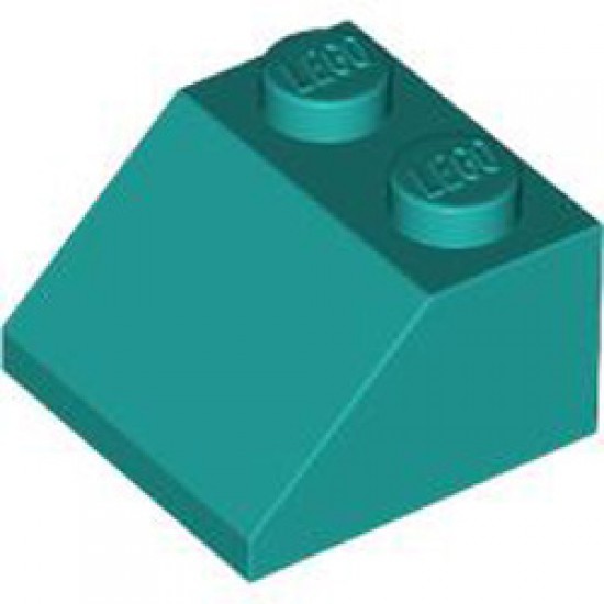 Roof Tile 2x2 / 45 Degree Bright Bluish Green