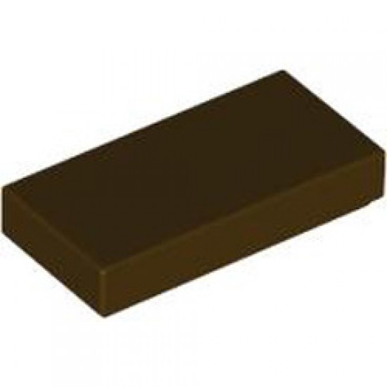 Flat Tile 1x2 Dark Brown