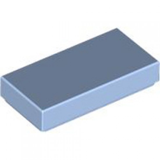 Flat Tile 1x2 Light Royal Blue