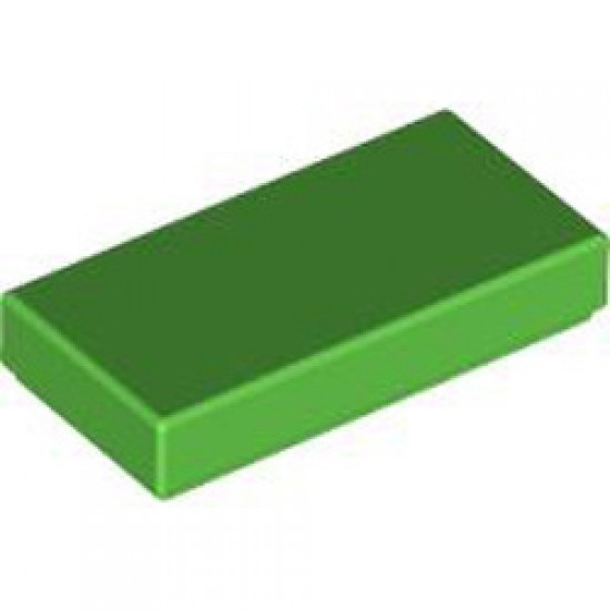 Flat Tile 1x2 Bright Green