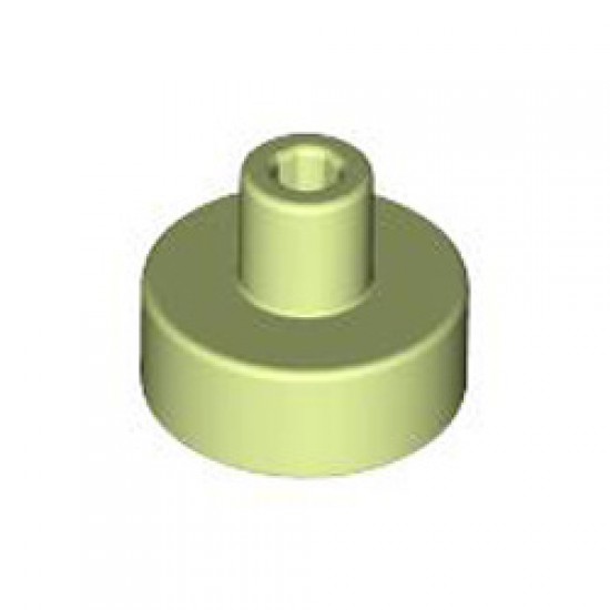 Plate 1x1 with 3.2 Shaft and 1.5 Hole Spring Yellowish Green