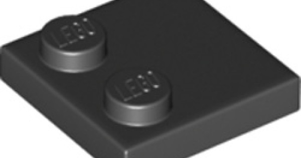 Lego Part 6192346 - 33909 - Plate 2x2 With Reduced Knobs Black 