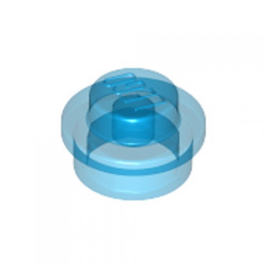 Plate 1x1 Round Transparent Blue