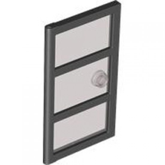 Door Glass for Frame 1x4x6 with Transparent Brown Glass Black