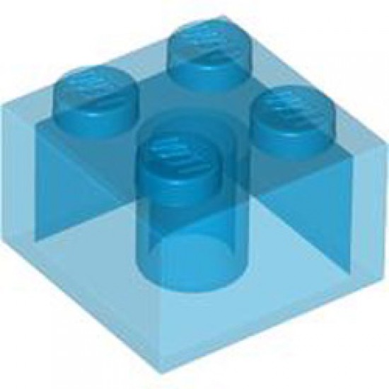 Brick 2x2 Transparent Blue