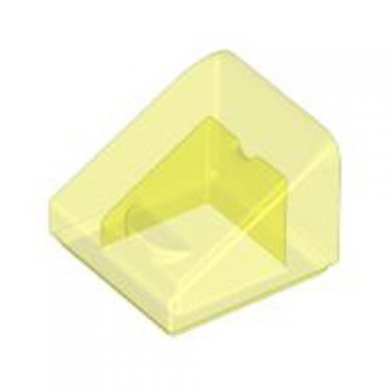 Roof Tile 1x1x2/3 Transparent Fluorescent Green